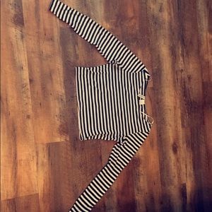 Crop long sleeve top
